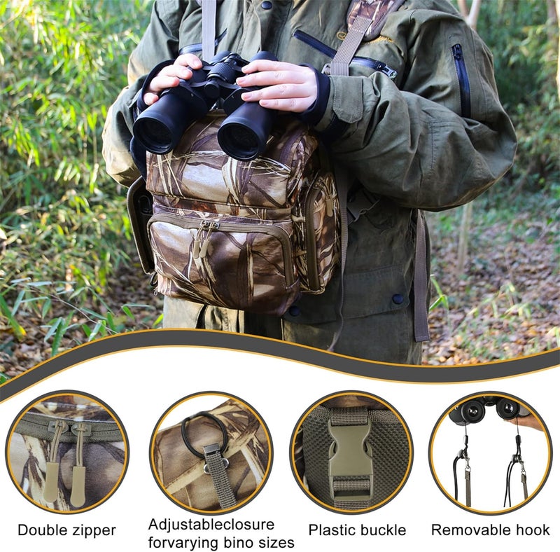 MDSTOP Binocular Harness, Bino Harness Chest Pack with Rangefinder Pouch, Bino Straps Secure Your Binoculars, Holds rangefinders, Phones, Bullets etc, for Bird Watching, Hunting, Travel, Sports - Image 3